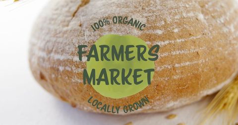 Organic Farmers Market Bread Promoting Healthy Lifestyle