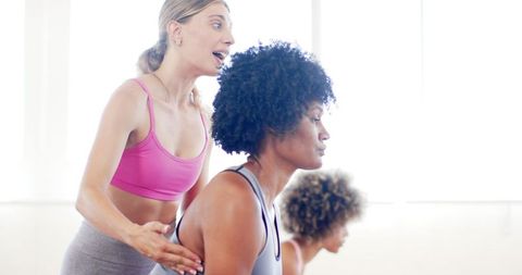 Yoga Class with Focused Instruction and Supportive Atmosphere - Download Free Stock Images Pikwizard.com