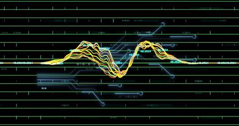 Innovative Digital Analysis Waveform with Futuristic Interface