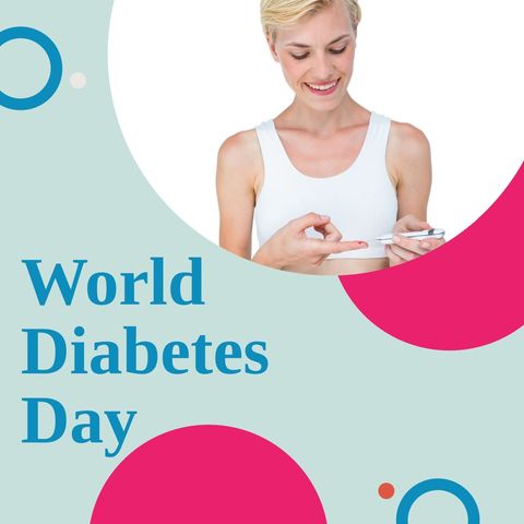 Healthy Living for World Diabetes Day Awareness - Download Free Stock Templates Pikwizard.com
