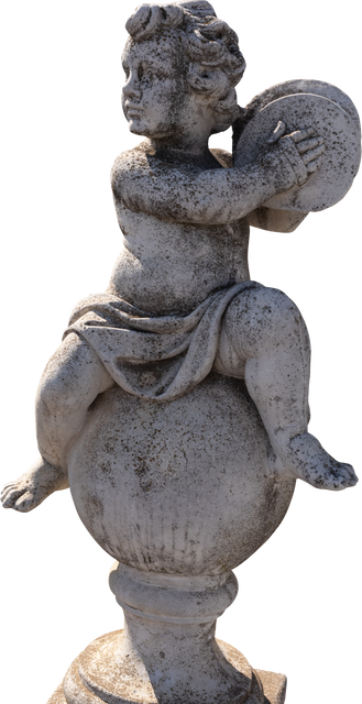 Ancient Classical Weathered Cherub Sculpture on Transparent Background - Download Free Stock Videos Pikwizard.com