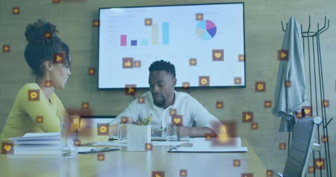 Collaborative Business Discussion with Digital Connections Overlay