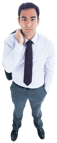 Professional Biracial Man on Transparent Background