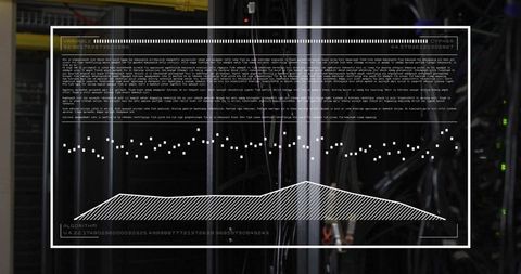 Digital Overlay of Data Processing in Server Room Environment - Download Free Stock Images Pikwizard.com