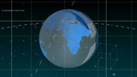 Digital Earth with Data Visualization Elements