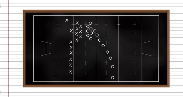 Coach's Game Strategy Illustrated on Chalkboard - Download Free Stock Images Pikwizard.com