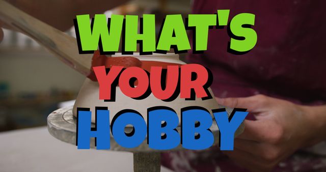 Pottery Enthusiast Painting Bowl with What's Your Hobby Text Overlay - Download Free Stock Images Pikwizard.com