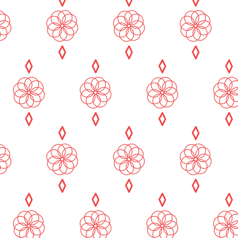 Transparent Red Floral Graphic with Geometric Touch on Clear Background - Download Free Stock Videos Pikwizard.com