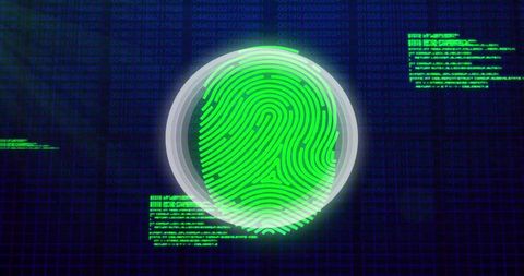 cyber security concept with biometric fingerprint and data - Download Free Stock Images Pikwizard.com