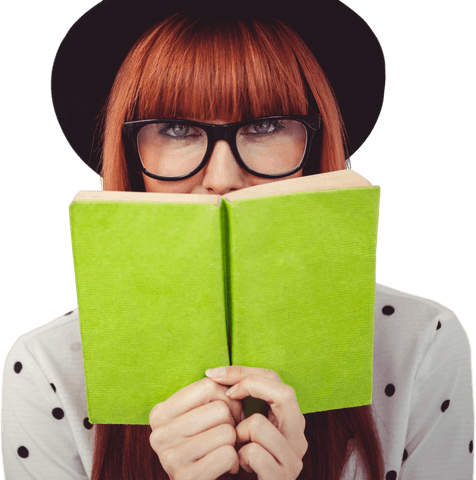 hipster woman holding green book with transparent background - Download Free Stock Videos Pikwizard.com