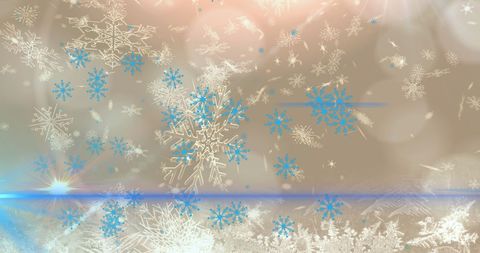 Glowing Festive Snowflakes in Winter Wonderland