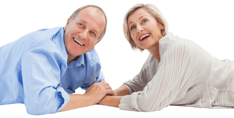 mature couple lying and smiling at each other on transparent background - Download Free Stock Videos Pikwizard.com