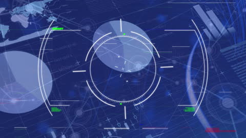 Futuristic HUD Interface with Network Connections