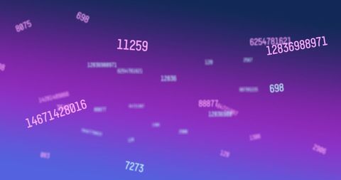 Dynamic Number Sequence on Vibrant Gradient Background - Download Free Stock Images Pikwizard.com