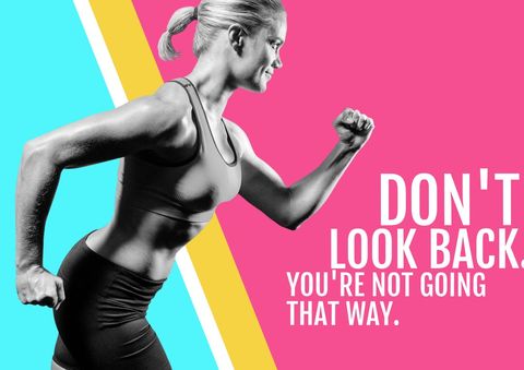 Energetic Woman Running Motivated by Inspirational Message - Download Free Stock Templates Pikwizard.com