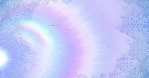 Glowing Light in Winter Wonderland with Snowflakes