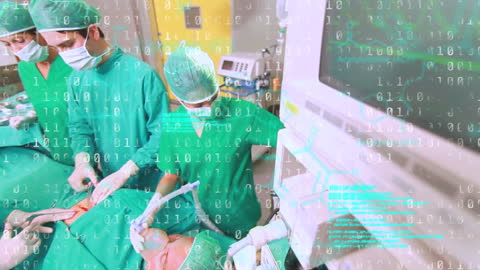 Binary Data Overlay on Surgeons in Operating Theater