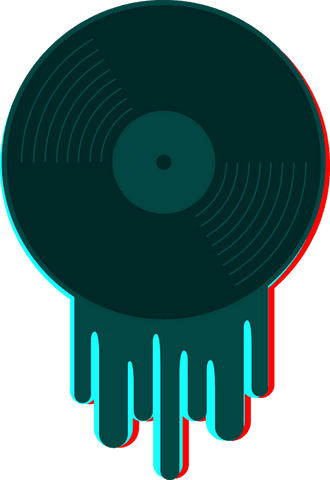 melting vinyl record with transparent background and glitch effect - Download Free Stock Videos Pikwizard.com