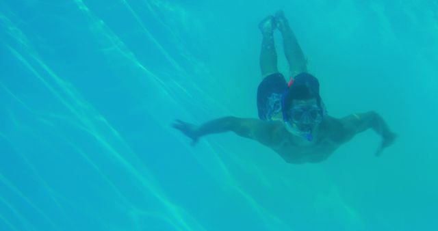 Person Snorkeling in Clear Blue Water - Download Free Stock Images Pikwizard.com