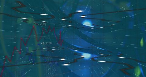 Financial Data Overlay on Futuristic Server Background - Download Free Stock Images Pikwizard.com