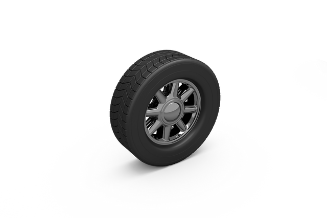 Transparent Digital Illustration of Black Wheel with Tire Isolated - Download Free Stock Videos Pikwizard.com