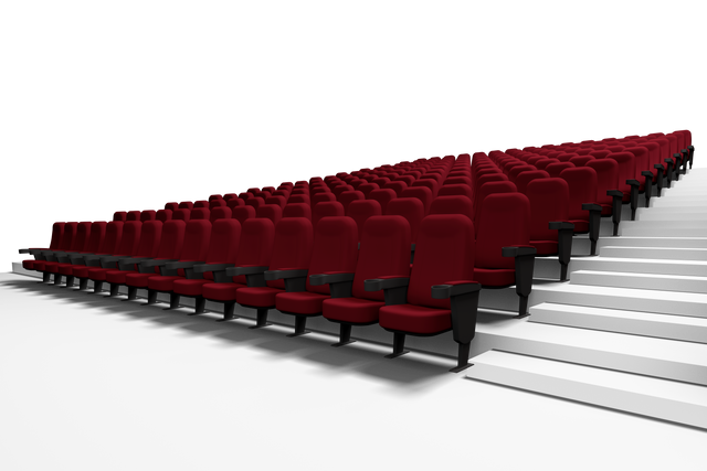 Transparent Rows of Red Theater Seats in Modern Dark Auditorium - Download Free Stock Videos Pikwizard.com