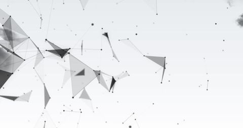 Abstract Geometric Network with Floating Shapes and Lines - Download Free Stock Images Pikwizard.com