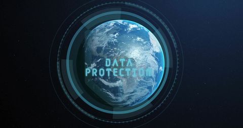 Digital Data Protection on Earth Holographic Concept - Download Free Stock Images Pikwizard.com