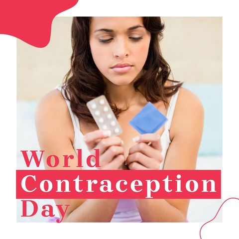 Woman Contemplating Contraceptive Choices for Awareness Campaign