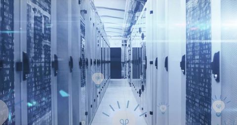 Network Data Center with Virtual Overlay for Tech Themes - Download Free Stock Images Pikwizard.com