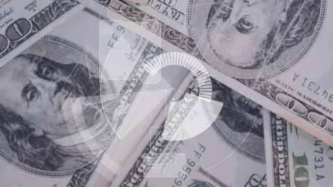 Animated Financial Symbols on Money Background