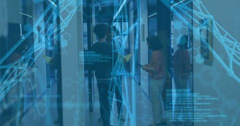 Futuristic Workspace Collaboration with Network Graphics