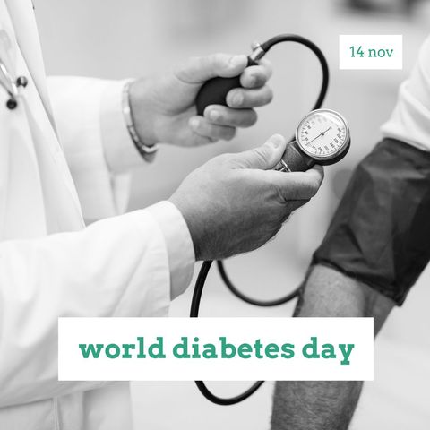 doctor checking blood pressure for diabetes awareness campaign - Download Free Stock Templates Pikwizard.com