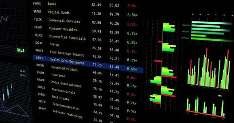 Digital Display of Financial Markets Data Analytics - Download Free Stock Images Pikwizard.com