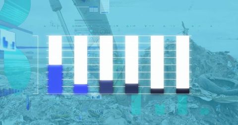 Environmental impact visualization over imagery of landfill site