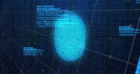 Biometric Fingerprint with Digital Data Overlay - Download Free Stock Images Pikwizard.com