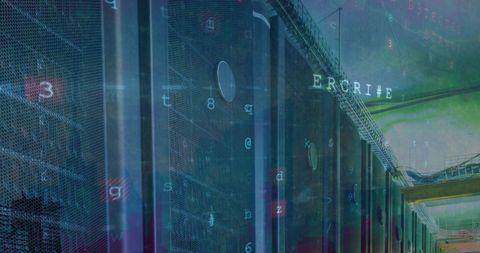 Digital Cybersecurity Threat Over Server Infrastructure - Download Free Stock Images Pikwizard.com