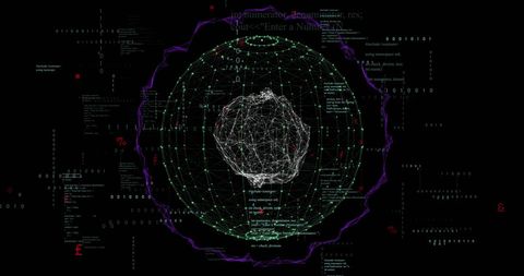 Digital Interface with Data Processing and Global Network Visualization - Download Free Stock Images Pikwizard.com