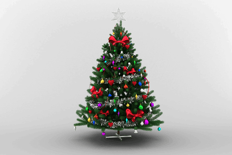 Festive Transparent Christmas Tree with Ornaments on Black Background - Download Free Stock Videos Pikwizard.com