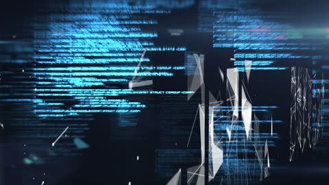 Abstract Cybersecurity Data Flow and Technology Concept