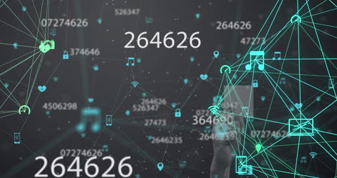 Digital Data Processing and Network Connectivity Concept