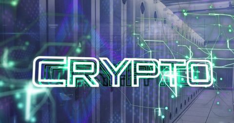 Futuristic Crypto Technology Concept with Servers - Download Free Stock Images Pikwizard.com