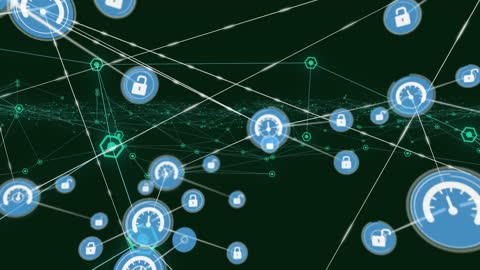 Animated Digital Network Connections in a Virtual Space