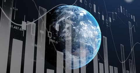 Earth with Global Financial Data Structures Layering - Download Free Stock Images Pikwizard.com