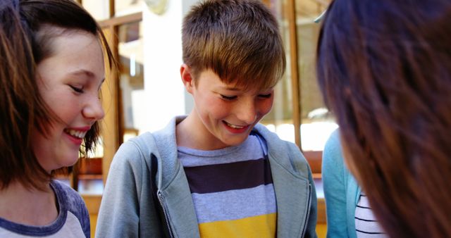 Group of smiling kids sharing fun moments outdoors - Download Free Stock Images Pikwizard.com