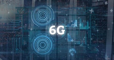 Futuristic 6G Technology Concept with Data Processing Visuals - Download Free Stock Images Pikwizard.com