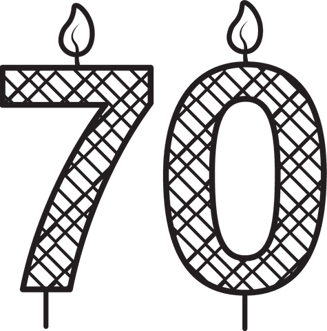 seventy birthday candle outline on transparent background - Download Free Stock Videos Pikwizard.com
