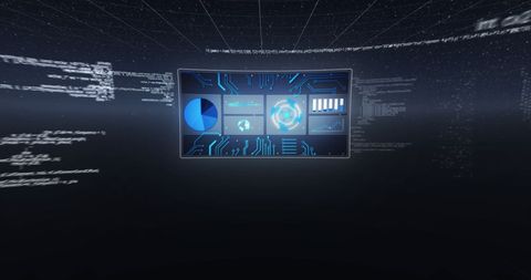 Futuristic Digital Interface with Data Visualization and Global Network Concept - Download Free Stock Images Pikwizard.com