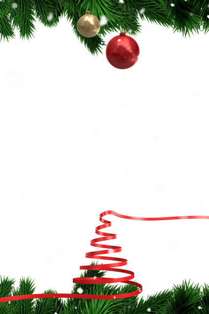 Transparent Christmas Frame with Festive Decorations and Falling Snow - Download Free Stock Videos Pikwizard.com