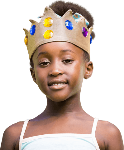 Smiling Girl Wearing Jewel-Studded Crown Transparent Background - Download Free Stock Videos Pikwizard.com